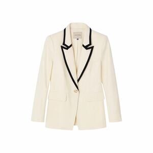 Court & Rowe Contrast Linen Blend Blazer - Size 10, NWOT